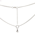 Fashion sunisex gift stainless steel woven necklace with chains,white gold locket necklaces
